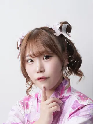 ヘアアレンジ 推し活専用 【派手髪】飯野ゆかりのヘアスタイル