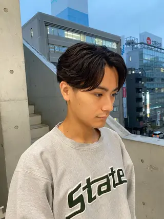 パーマ メンズ パーマ特化/フェザー パーマシャドウ/真生のヘアスタイル