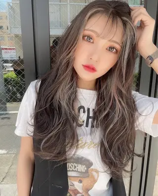 ロング 透明感カラー/カット 髪質改善/森栄範のヘアスタイル