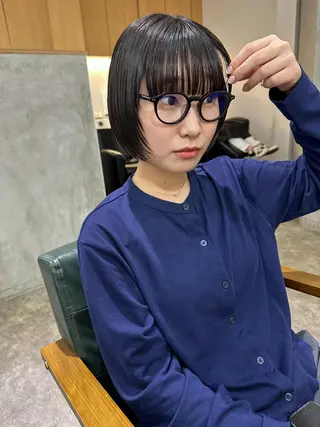 ショート カラー パーマ ヘアアレンジ メンズ キッズ ネイル マツエク・マツパ アイブロウ パーマ/透明感カラー /ボブ/吉田一生のヘアスタイル