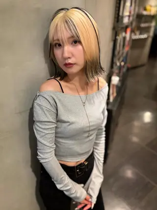 ミディアム カラー 優 作のヘアスタイル