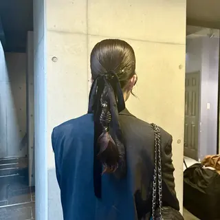 セミロング ヘアアレンジ 〖❁田尻千尋| LEONID❁〗のヘアスタイル