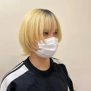 ミディアム 染矢 優希のヘアスタイル