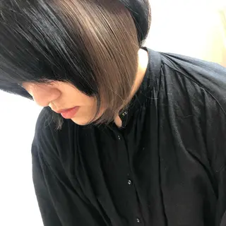 ミディアム カラー パーマ ムトウセイマ/艶髪 /艶ケアWブリーチのヘアスタイル