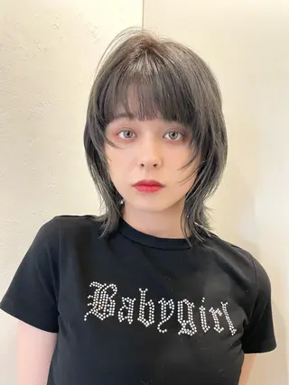 ミディアム カラー 💖ボブ/髪質改善 顔周りレイヤー/ユイのヘアスタイル