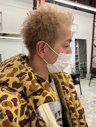 ショート カラー メンズ BOW【ボウ】所属・メンズパーマ/本町/ 心斎橋/Takumiのヘアスタイル