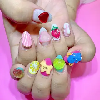ネイル シェアサロンLei.g(レイジー)所属・3Dアートネイル💗 都築レナのネイルデザイン