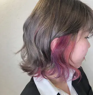 ミディアム カラー しゅうさん🍝 麻田秀太郎のヘアスタイル