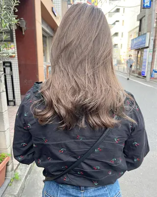 セミロング カラー ヘアアレンジ 🌷ボブ/髪質改善 ストレートのヘアスタイル