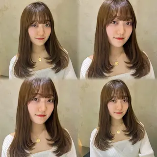 セミロング レイヤーくびれヘア アレンジmanakaのヘアスタイル