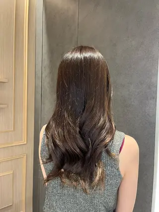 セミロング カラー 名古屋/透明感カラー /韓国ヘア/高木梨帆のヘアスタイル
