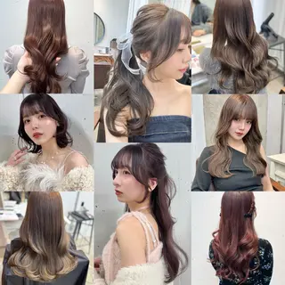 ロング カラー ヘアアレンジ 🎀taro ブリーチなしカラーのヘアスタイル