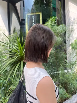 ミディアム 🫧オリーブカラー/ 酸性縮毛矯正銀座🫧のヘアスタイル