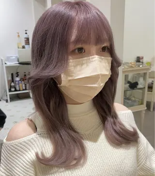 ミディアム カラー MOE🐈‍⬛🎀 エクステ/ワンホンのヘアスタイル