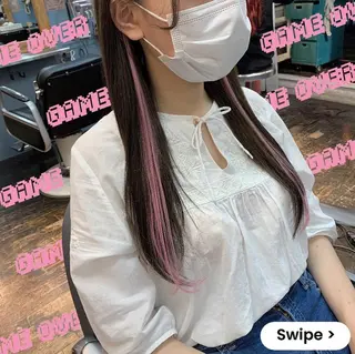 ロング ❤️‍🔥シールエク ＋カラー京❤️‍🔥のヘアスタイル