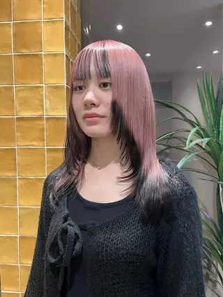 ロング カラー ﾚｲﾔｰ/ﾊｲﾄｰﾝ ೀユイ🌙のヘアスタイル
