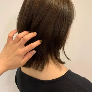 ミディアム カラー フクシママユ / 柔らかカラーのヘアスタイル