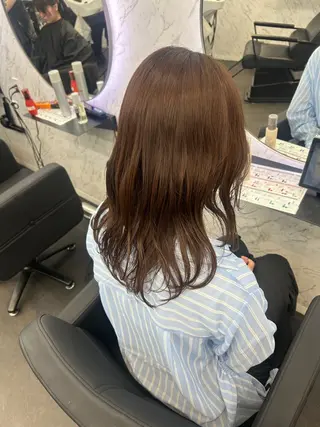 セミロング 艶カラー 🇰🇷💎MIUのヘアスタイル