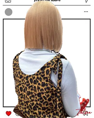 ショート カラー Tatsu/newi 大分 ハイトーンのヘアスタイル