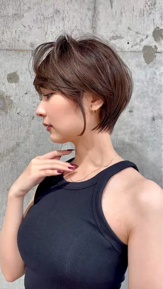 ショート カラー ひより🩷韓国ヘアー _髪質改善カラーのヘアスタイル