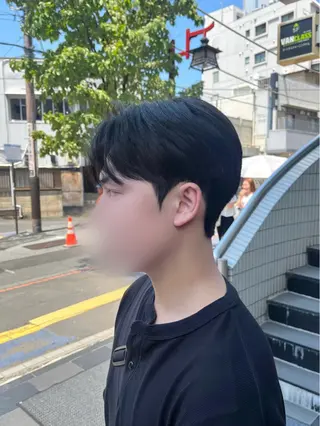 パーマ メンズ 森 ハリス誠一のヘアスタイル