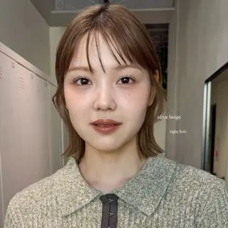 ミディアム saki‪🌱‬♡ /透明感カラーのヘアスタイル