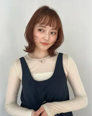 ミディアム 義本 風佳のヘアスタイル