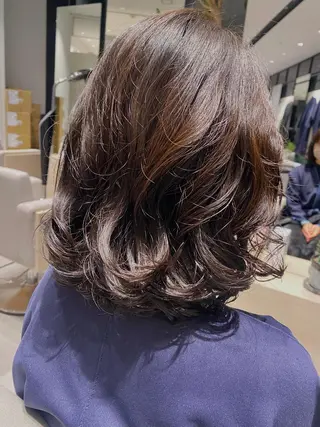 ミディアム パーマ 銀座/髪質改善/韓国 カラー🍓原田侑依のヘアスタイル