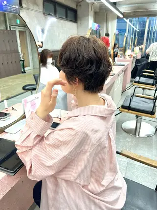 ショート パーマ 水野 雪 /パーマ/暖色カラーのヘアスタイル