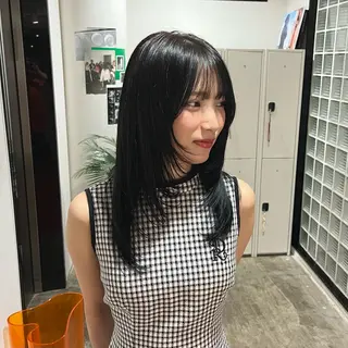 セミロング 🟡ひろの/ツヤ カラー/髪質改善🟡のヘアスタイル