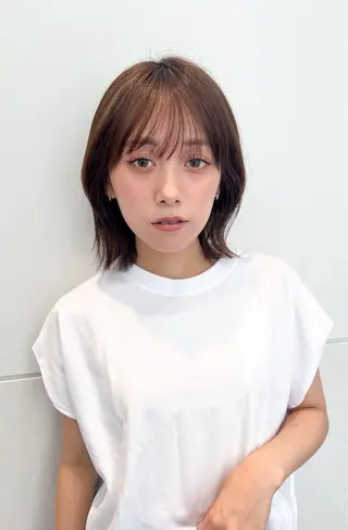 ミディアム 縮毛矯正/髪質改善 カット/横山陸人のヘアスタイル