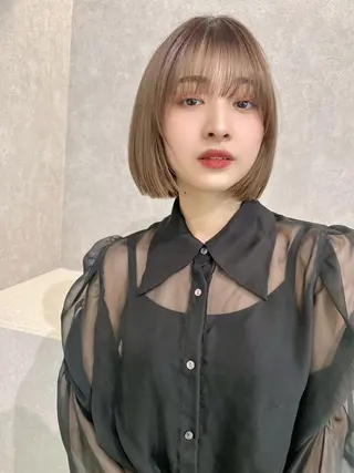 ショート カラー 🍀ボブ・ショート 透明感カラー🍀萌のヘアスタイル