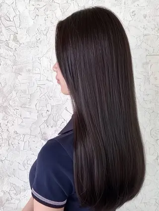 ロング 海希/韓国風ヘア /ブリーチカラー💜のヘアスタイル