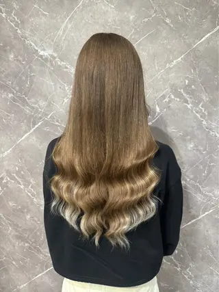 ロング RIN シールエクステのヘアスタイル