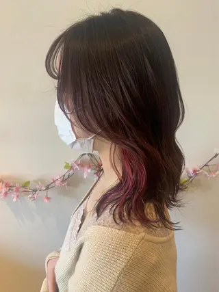 カラー 🟣レイヤーカット/ ハセガワ🟣のヘアスタイル