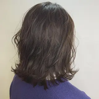 ミディアム カラー 🌷L'oeuf 【ﾙﾌ】ホシカワ🌷のヘアスタイル