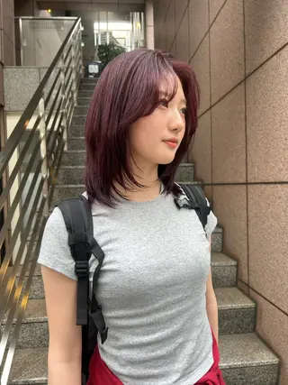 ミディアム カラー Lomalia Moemiのヘアスタイル