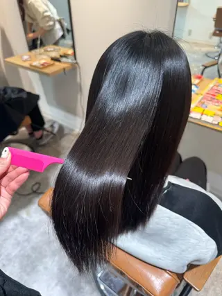 セミロング パーマ オスズ 🎀´-のヘアスタイル