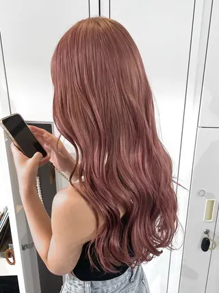 ロング カラー 💚色落ちまで可愛い 髪質改善カラーゆうまのヘアスタイル