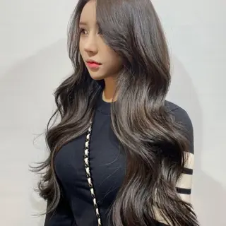 ロング 韓国特化🇰🇷 エクステのヘアスタイル