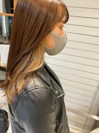 セミロング カラー 渋谷/韓国風 西原直樹のヘアスタイル