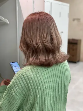 ミディアム カラー ショーヤ/ブリーチ /バレイヤージュのヘアスタイル