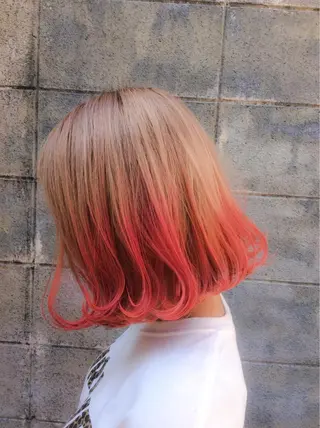 ショート ミディアム カラー 堀江/心斎橋/西大橋 四ツ橋【Vers】のヘアスタイル