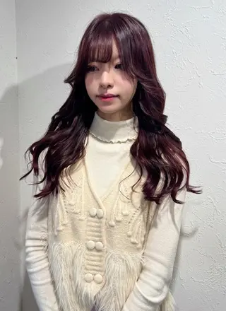 ロング カラー ハイトーン/レイヤー /艶カラー🎀のヘアスタイル