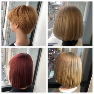 ミディアム カラー 髪質改善&ブリーチ 伊勢 祐一郎のヘアスタイル