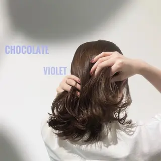 ミディアム HARUNA🤍 色持ち良いツヤ髪のヘアスタイル