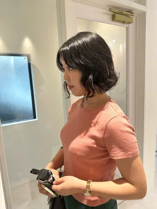 ミディアム カラー パーマ お洒落パーマ/ 艶カラー/michiのヘアスタイル