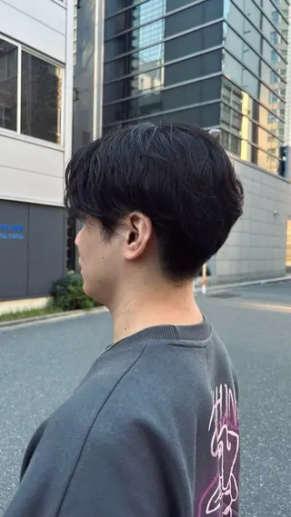 パーマ メンズ green machida所属・暖色・ベージュ♡ nanoha itoのヘアスタイル