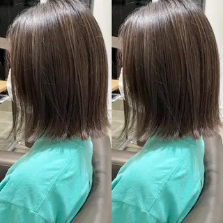 ミディアム カラー 細沼 葵のヘアスタイル