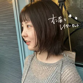 ミディアム ナチュラルヘア 🌱/久留米/あまのヘアスタイル